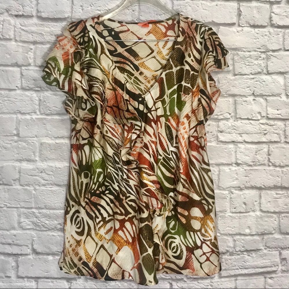 Satin Feel Ruffle Top